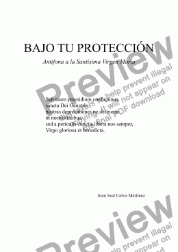 page one of Bajo tu protección