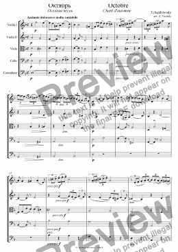 page one of "October - Autumn Song"