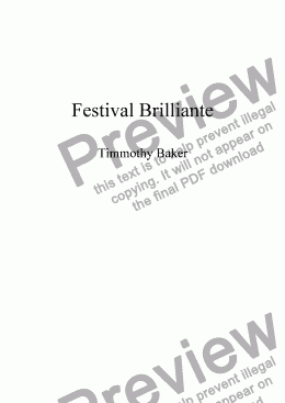 page one of Festival Brilliante