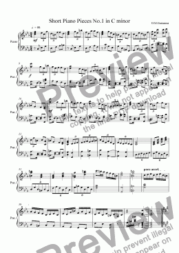 page one of 6 Short piano pieces