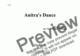 page one of Anitra’s Dance (5-7 players)