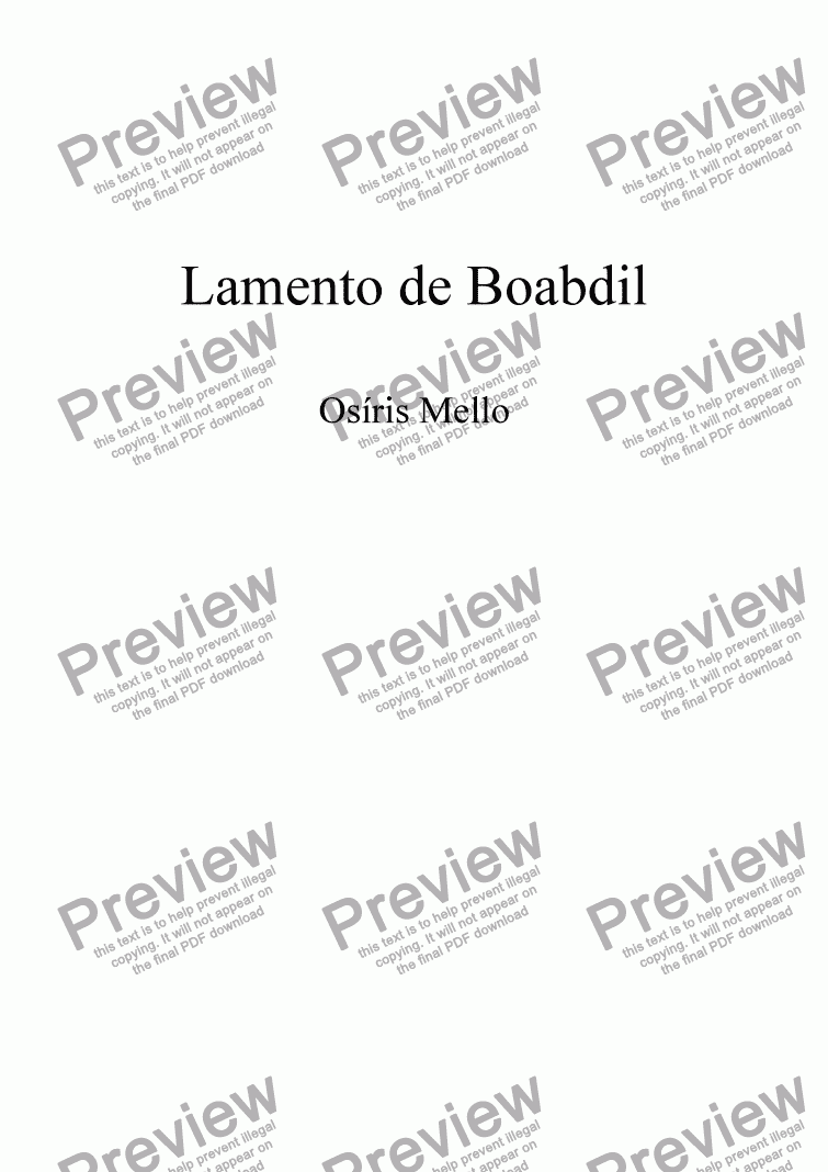 page one of LAMENTO DE BOABDIL