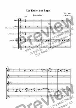 page one of J.S.Bach - Kontrapunktus BWV 1080