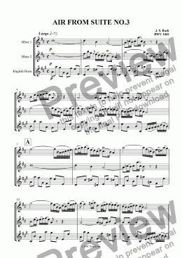 page one of Bach - Air from Suite nr 3