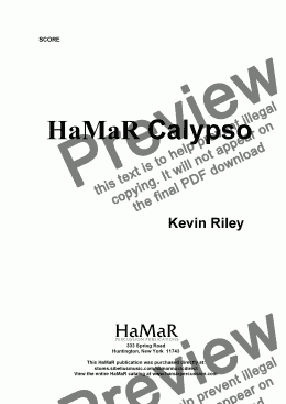 page one of HaMaR Calypso