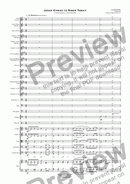 page one of Jesus Christ Is Risen Today (Easter Hymn) -  Mixed Ensemble