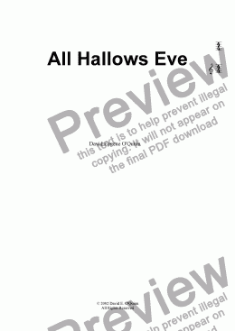 page one of All Hallows Eve