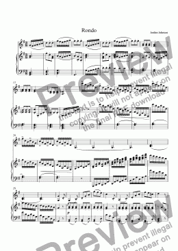 page one of Rondo for violin and piano