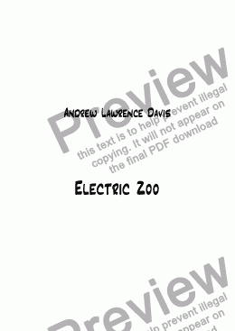 page one of Electric Zoo