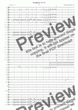 page one of Symphony No 56 1st movt