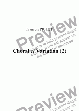page one of Choral et Variation (2)