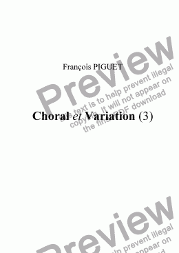 page one of Choral et Variation (3)