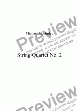 page one of String Quartet #2