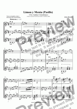 page one of Limon y Menta (Pasillo) - Trio Andino Colombiano