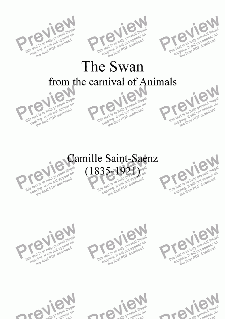 page one of The Swan