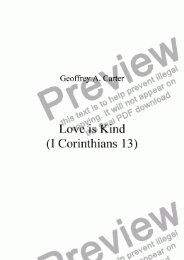 page one of Love is Kind