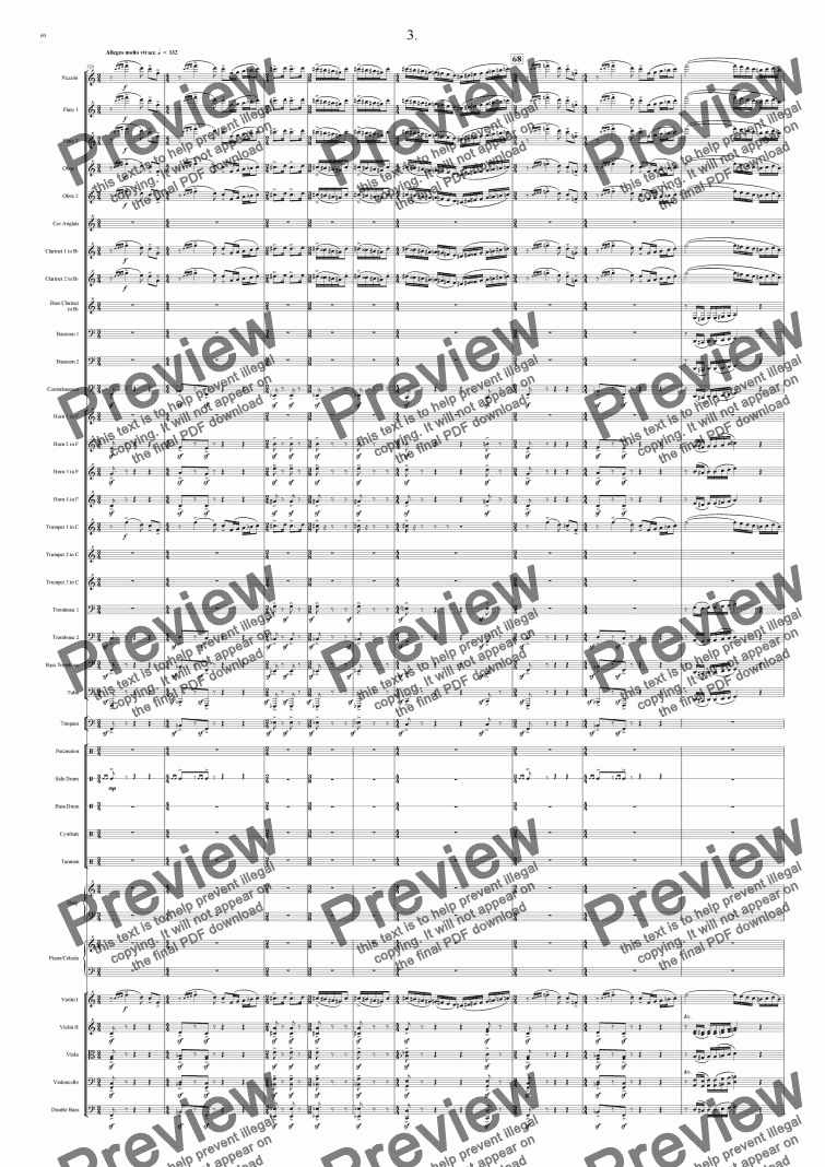 page one of Symphony No 56 3rd movt