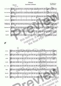 page one of Eine kleine Nachtmusik Minuet