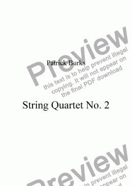 page one of String Quartet No. II