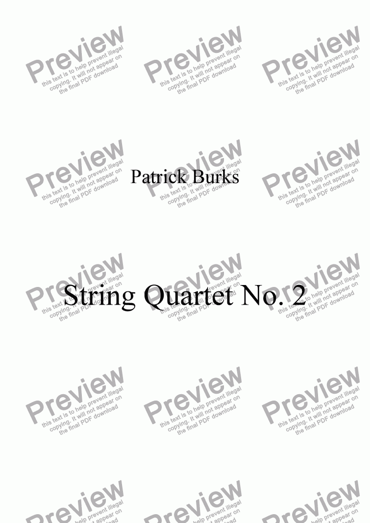 page one of String Quartet No. II
