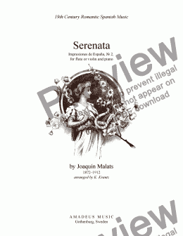page one of Serenata española for flute and piano