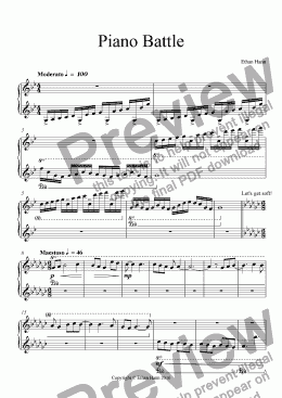 page one of Piano Battle