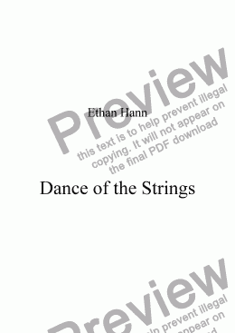 page one of Dance of the Strings