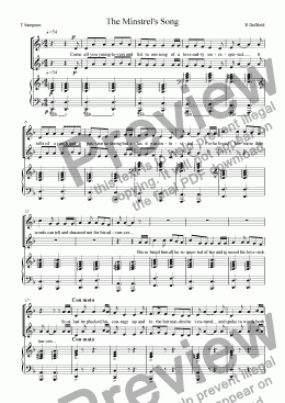 page one of Minstrel Song