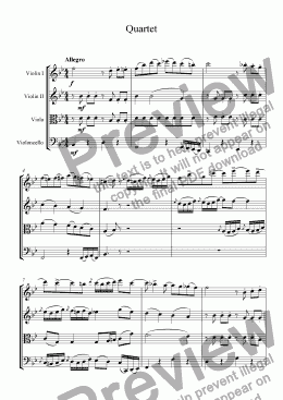page one of Quartet