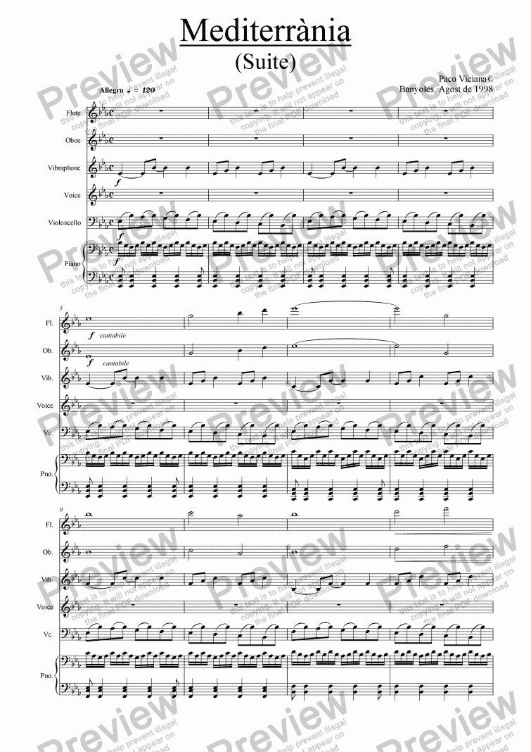 page one of 083-Mediterrània (Short ensemble version)