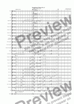 page one of Symphonic Dance No. 4