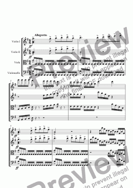 page one of Quartet in A-Overture