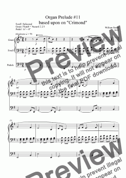 page one of Organ Prelude #11