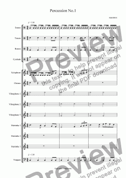 page one of Percussion No.1