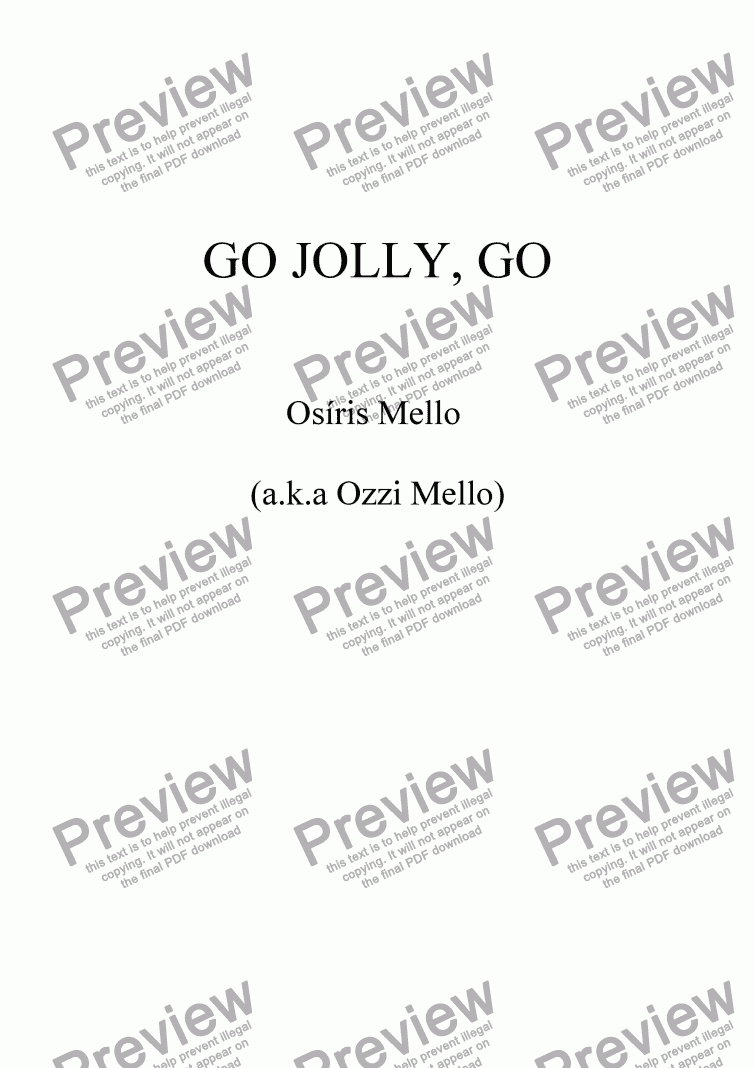 page one of GO JOLLY,GO