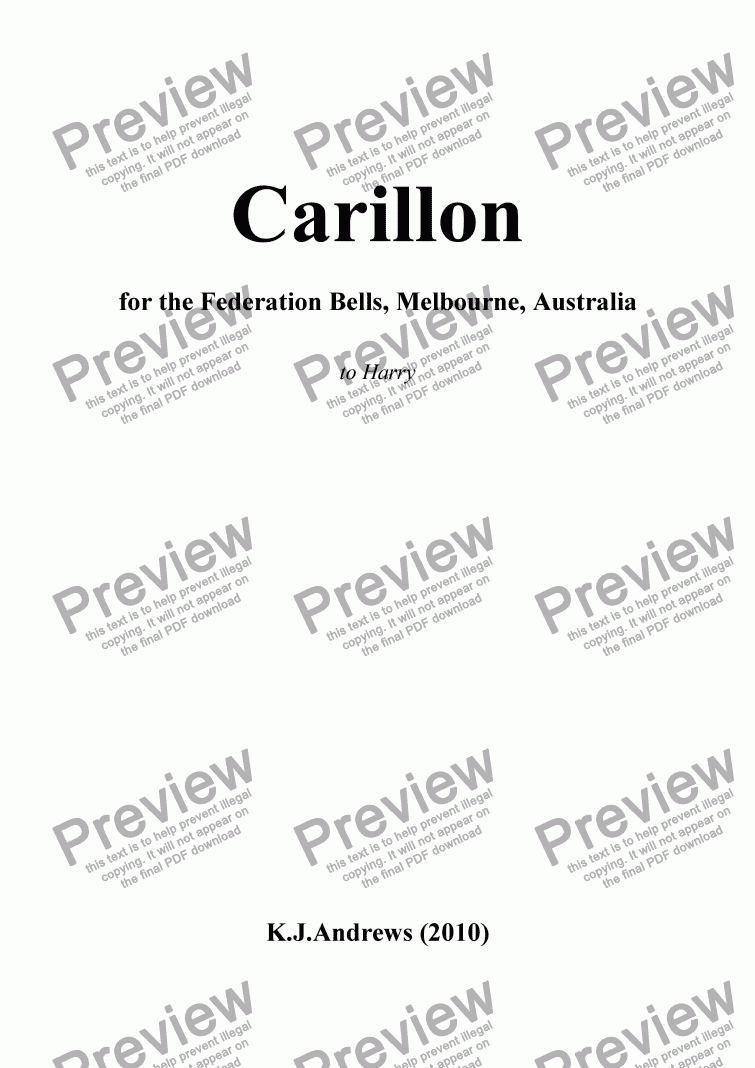 page one of Carillon