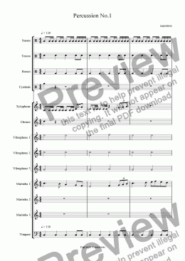 page one of Percussion No.1 (revised edition)