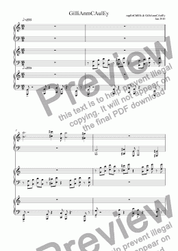 page one of GilliAn mCCAuley 3 pianos 6 hands