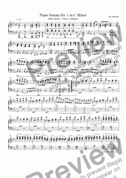 page one of Piano Sonata in C Minor (Movement 1)