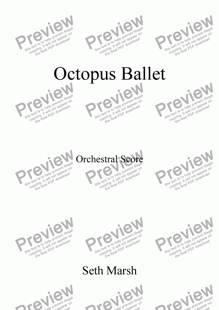 page one of Octopus Ballet