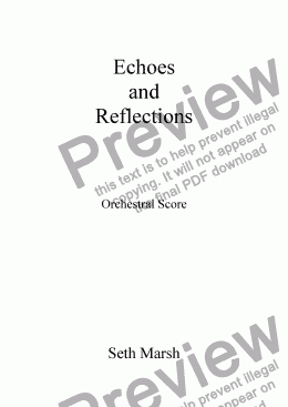 page one of Echoes and Reflections 