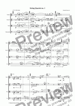 page one of String Quartet no. 1