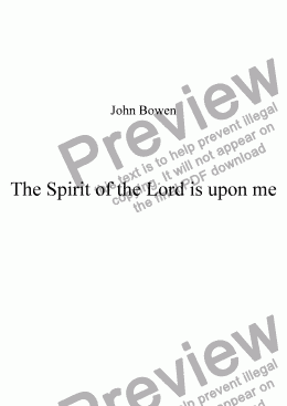 page one of The Spirit of the Lord is upon me
