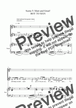 page one of Boy to Man (new arrangement)