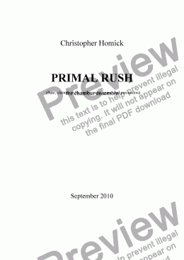 page one of Primal Rush