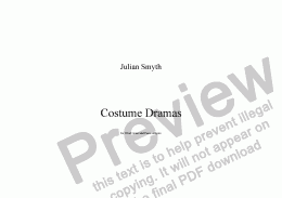 page one of Costume Dramas