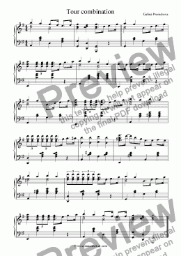 page one of Ballet class music, Tour combination