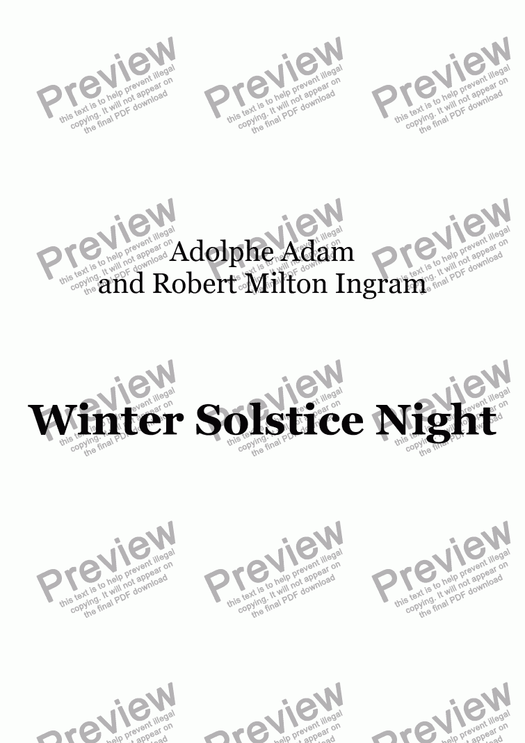 page one of Winter Solstice Night