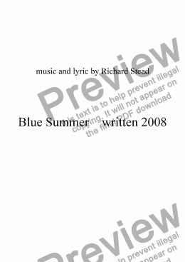 page one of Blue Summer