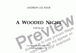 page one of A Wooded Night